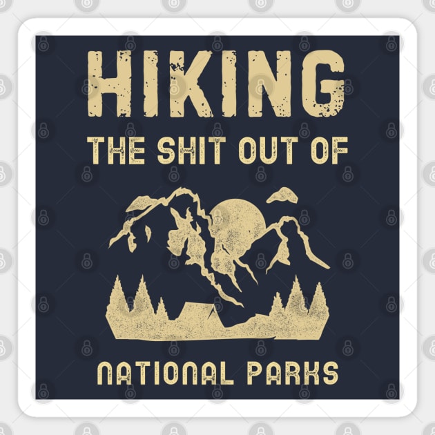 Hiking National Parks Design Magnet by Stylecombinator